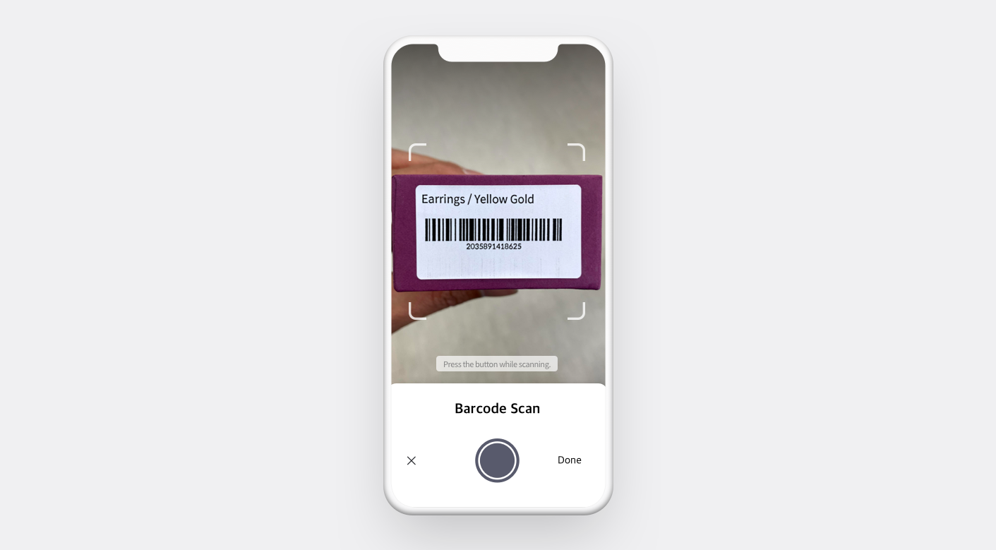 Barcode Scanning function via phone's camera 