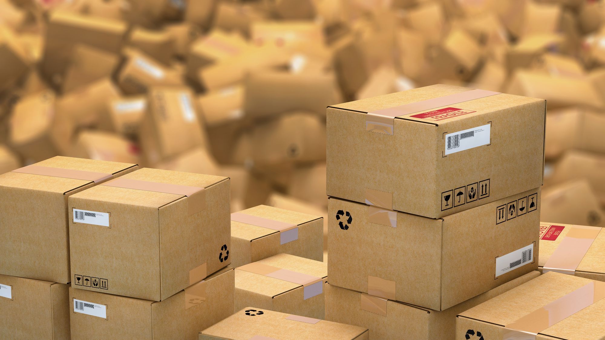Inventories piling up in a warehouse