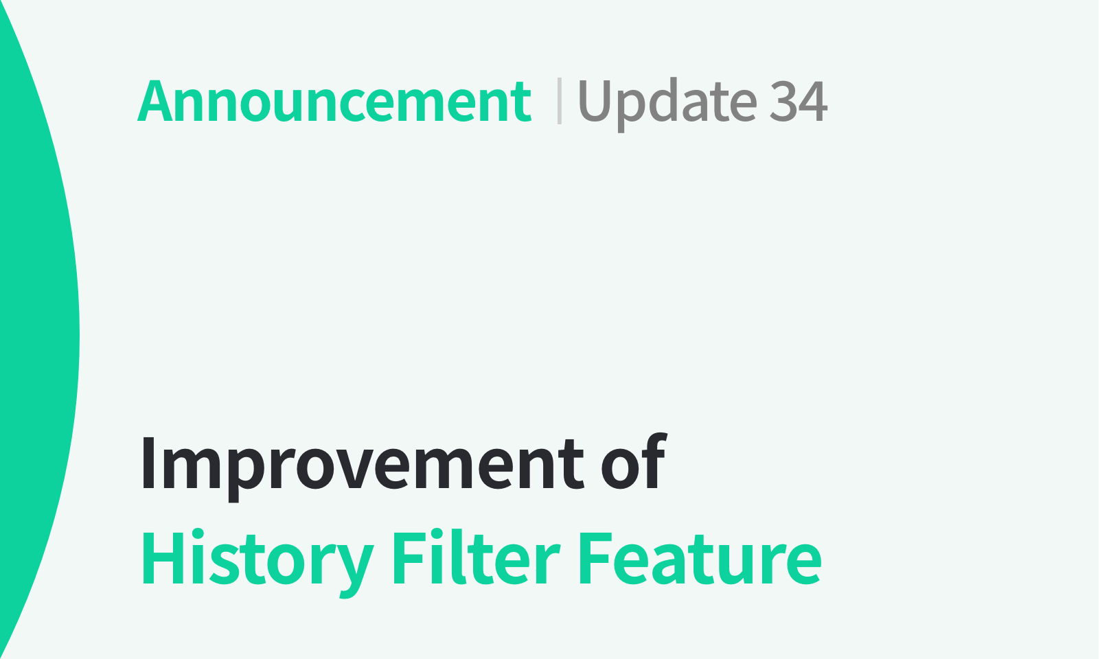 Improvement of History Filter Feature